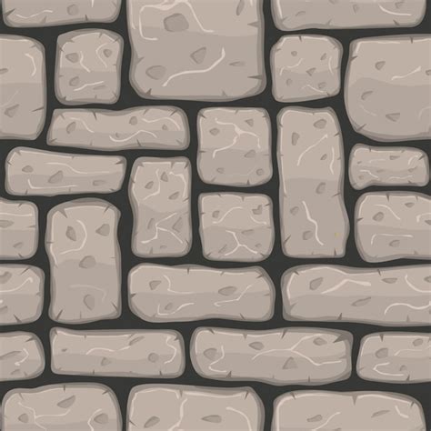 Free Vector | Stone wall with cartoon style