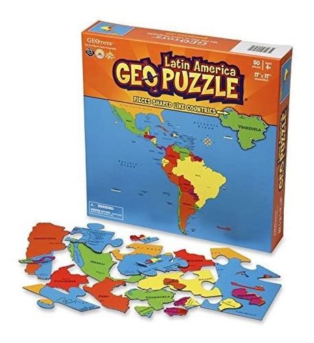 Geopuzzle Latin America Rompecabezas De Geografia Educativ Cuotas Sin Interés