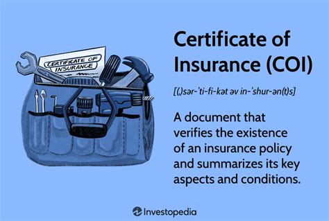 What Is A Certificate Of Insurance Coi When You Need One Certificate Pof Insurance Requirement