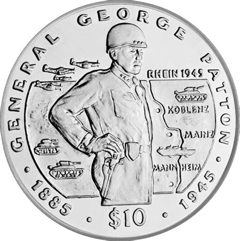 1995 Liberia General George Patton Silver Coin Florinuslt