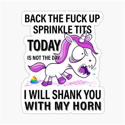 Digital Drawing Illustration Unicorn Back The Fuck Up Sprinkle Tits