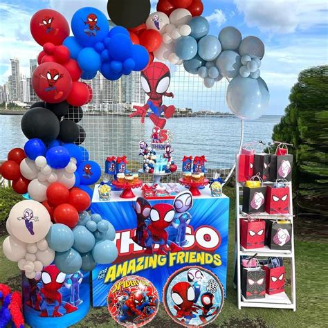 Spidey And His Friends Party Decors Balloon Arch Garland Set Latex