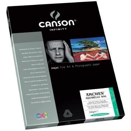 Canson Infinity Aquarelle Rag Textured Pure White Watercolor Matte