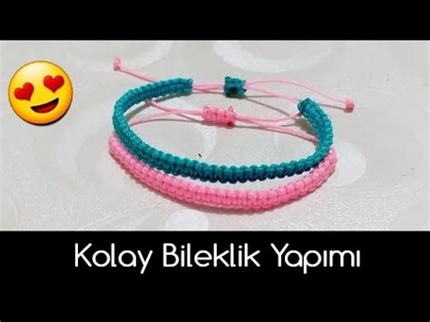 Kolay Makrome Bileklik Yapımı Ayarlanabilir Bileklik Yapımı YouTube