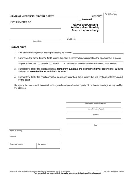 Waiver Of Guardianship Fill Out Sign Online Dochub