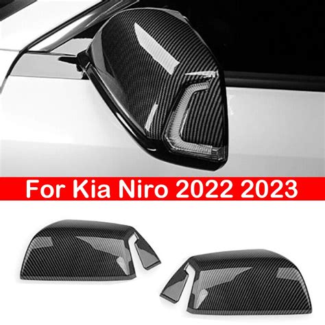 For Kia Niro 2022 2023 Car Rearview Side Mirror Cover Wing Cap Exterior Door Rear View Case Trim