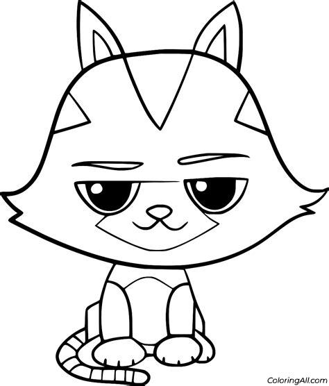 simple catrat coloring page coloringall