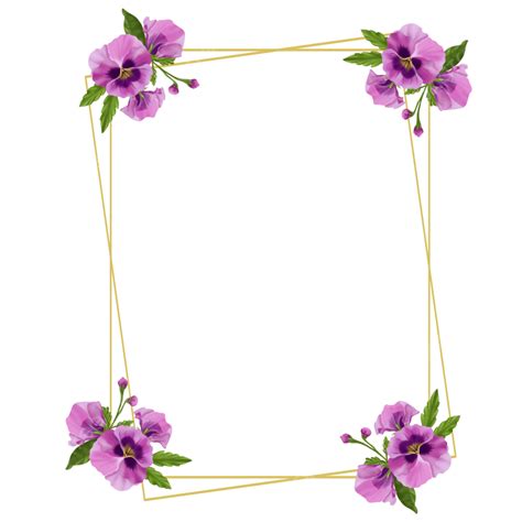 Transparent Floral Square Border Floral Square Borders Png