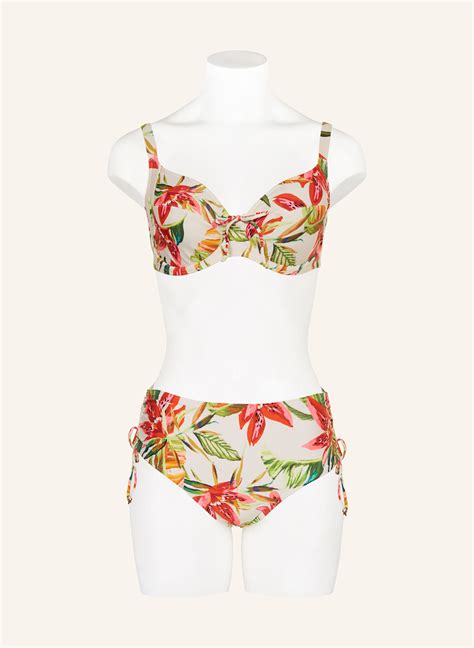PrimaDonna High Waist Bikini Hose TANZANIA in creme rot hellgrün