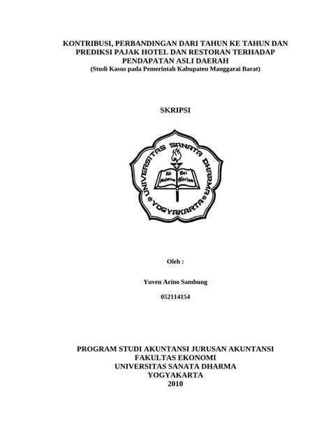 Pdf Kontribusi Perbandingan Dari Tahun Ke Tahun Dan · Bertekunlah