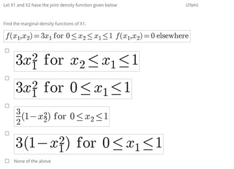 Solved Let X1 And X2 Have The Joint Density Function Given