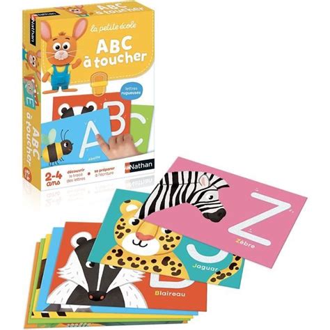 Nathan ABC A Toucher Lettres Rugueuses Pour Apprendre A Ecrire De 2