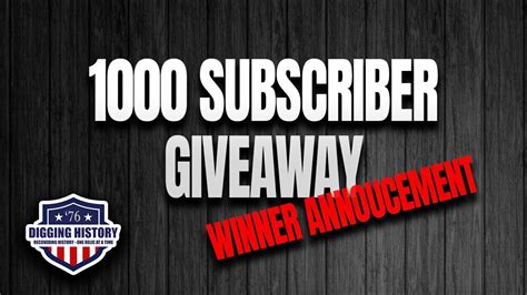 1000 Subscriber Giveaway Winner Announcement Youtube