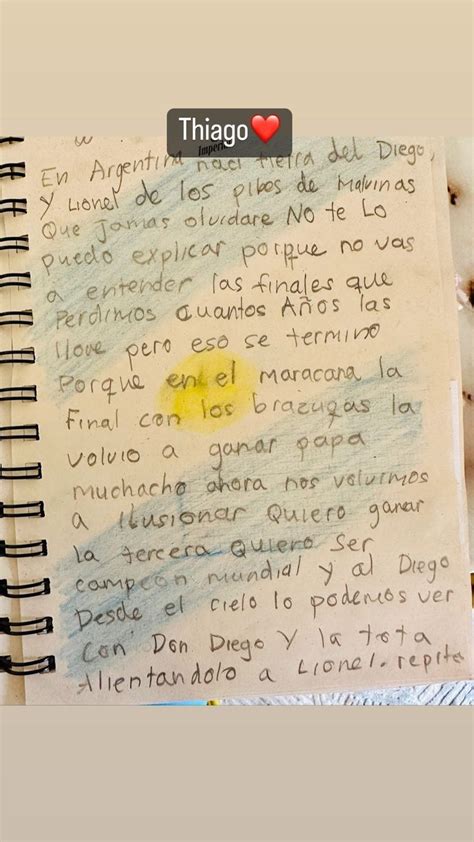 Antonela Roccuzzo Mostró La Nota Que Escribió Thiago Messi Previo A La Final De Qatar 2022