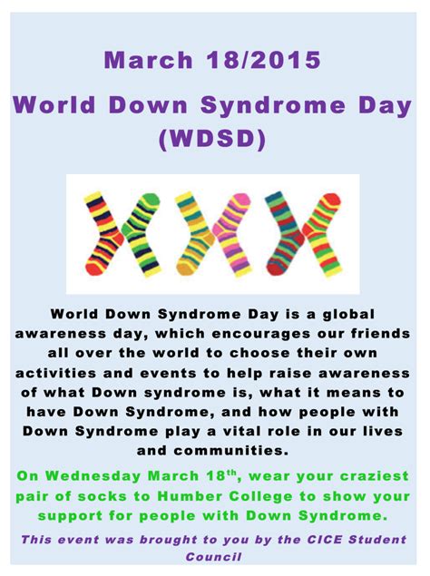 World Down Syndrome Day Humber Communiqué