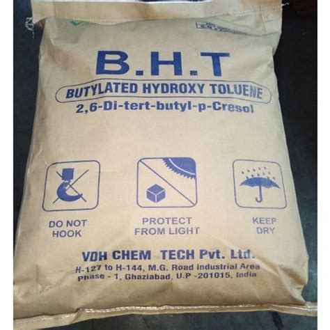 Powder Butylated Hydroxy Toluene Bht For Industrial Packaging Type