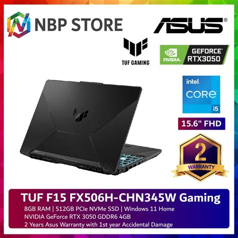 ASUS TUF F15 FX506H CHN345W 15 6 FHD 144Hz Gaming Laptop Gray Shopee