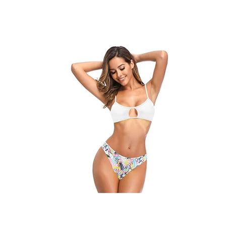 SHEKINI Donna Bikini Brasiliano A Fascia Cut Out Costumi Da Bagno In