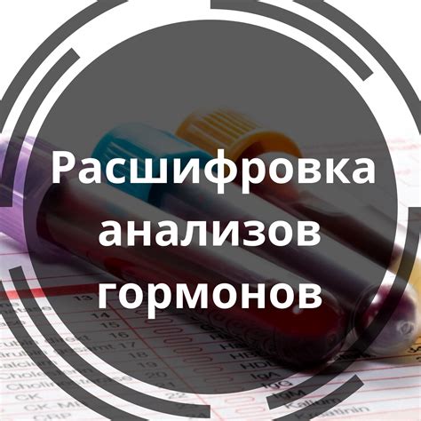 Разбор анализов гормонов советы от специалиста | Расшифровка анализов ...
