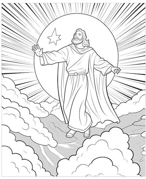 Premium Ai Image Coloring Book Page Jesus