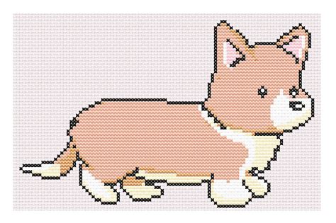 Corgi Cross Stitch Pattern Pdf Etsy