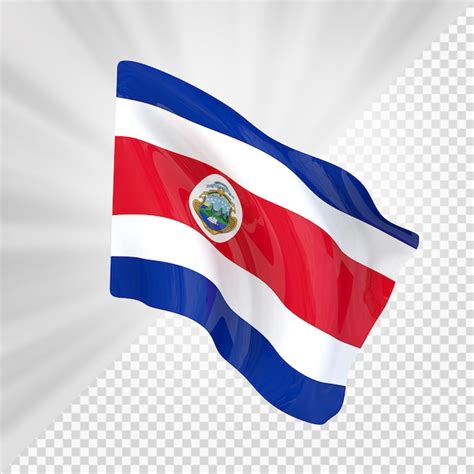 Render 3d De La Bandera De Costa Rica Archivo PSD Premium