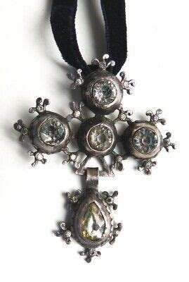 CROIX NORMANDE DE Saint Lo argent massif 19e s bijou régional silver