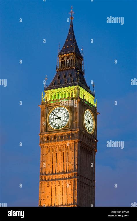 The clock tower at Westminster Palace, home of the government of the ...