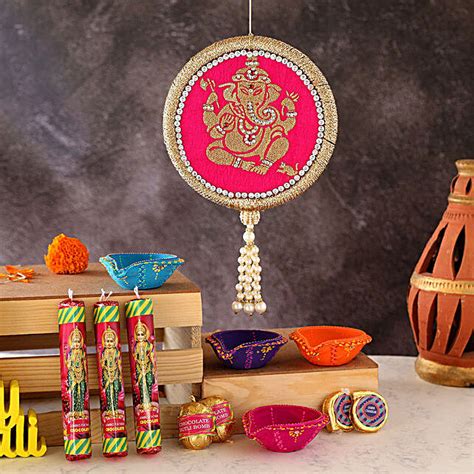 Set Of 4 Diyas And Cracker Shaped Chocolates Jordan Gift Set Of 4