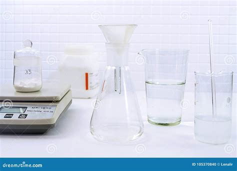 Filtration of Suspension in Lab Stock Photo - Image of industry ...