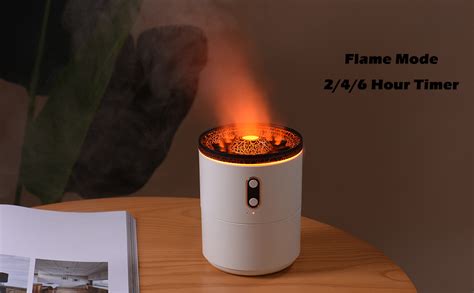 Amazon Mushroom Decor Humidifier Volcano Flame Fire Cool Air Care