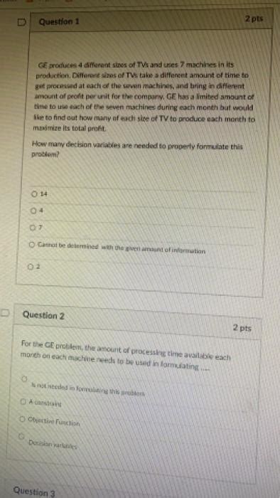 Solved 2 Pts D Question 1 Ge Produces 4 Different Stres Of