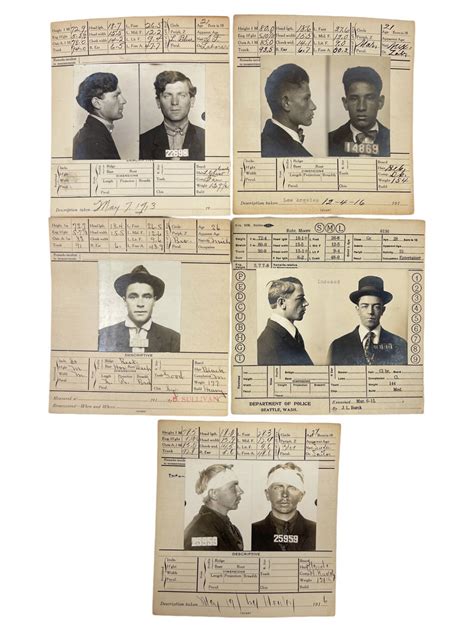Vintage Early 1900s Criminal Mugshot Collection Lot Auction