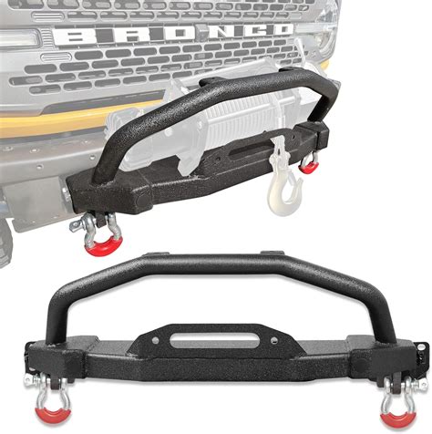 Yzona Front Bumper Bull Bar With Winch Frame Plate D Rings Compatible