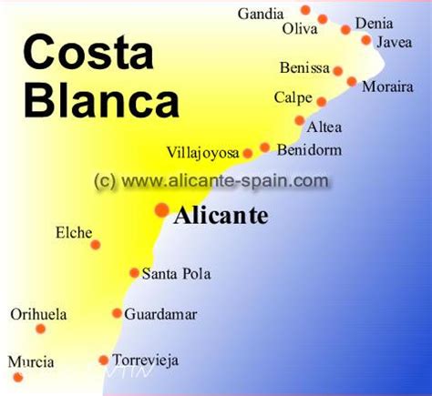 Algérie - Carte Costa-Blanca,Espagne