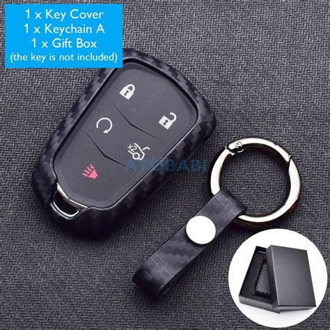 Generic Atobabi Carbon Fiber Pattern Silicone Car Key Case Keychain For