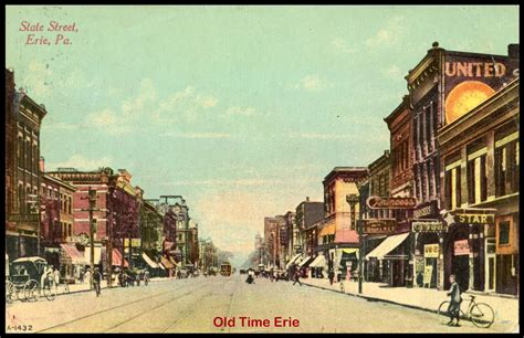 Old Time Erie Theater Row At 11th And State In Erie Pa