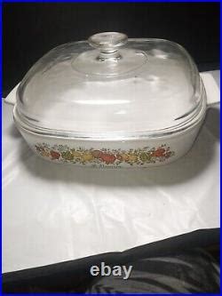 Vintage Corning Ware Spice Of Life Le Romarin A B Casserole Dish