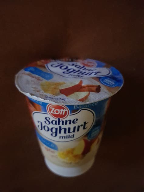 Zott Sahne Joghurt Balance Bratapfel Kalorien Joghurt Fddb