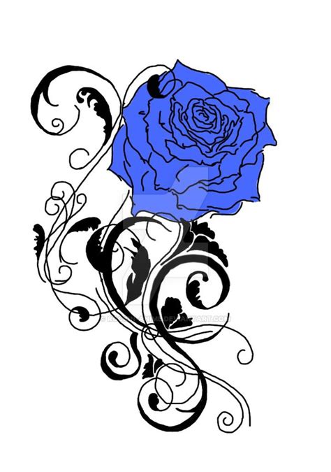 Blue Rose Drawing | Free download on ClipArtMag