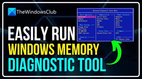 How To Run Windows Memory Diagnostic Tool In Windows 1110 Easy