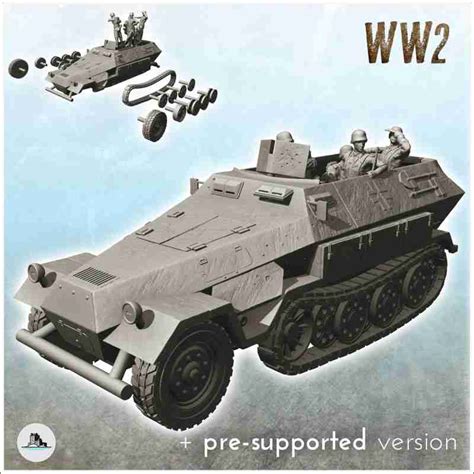 German Ww2 Vehicles Pack Miniatures Tank Scenery Wargame 3d Models