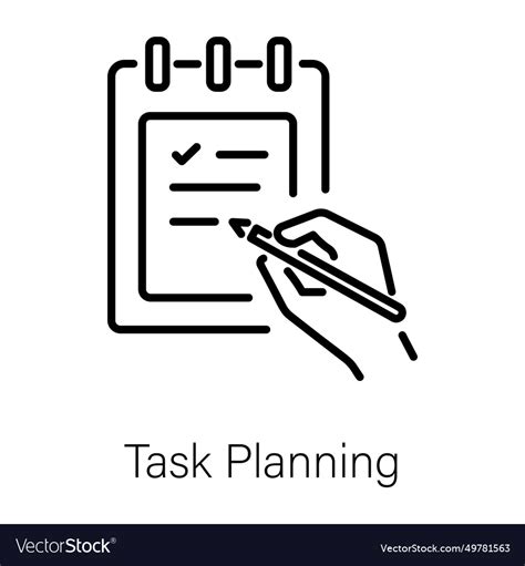 task planning royalty  vector image vectorstock