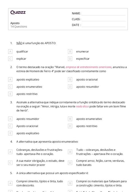 Resumindo Imprimível Jardim Da Infância Planilhas Quizizz