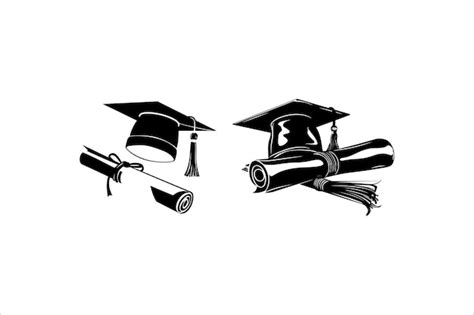 Premium Vector Graduation Element Vector Silhouette Vector Silhouette