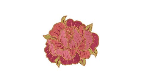 Peony Flower Machine Embroidery Design File X Inch Hoop Etsy