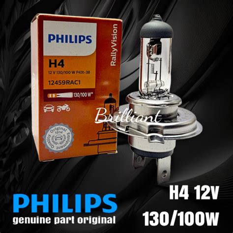 Jual Lampu Mobil Bohlam Halogen PHILIPS H4 12V 130 100W