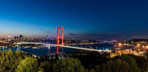 Istanbul turquía vista panorámica del bósforo de estambul al