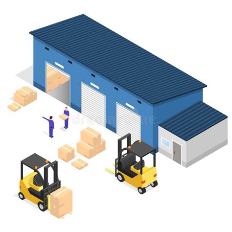 Icon D Isometric Process Of The Warehouse Stock Vector Illustration