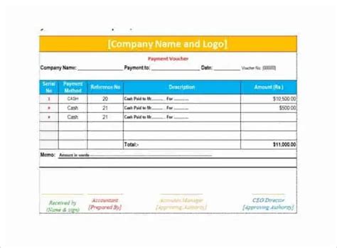 6 Payment voucher templates Word Excel Formats - Free Formats Excel Word